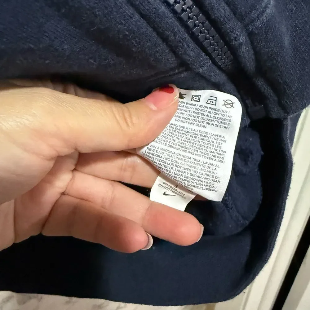 Nike Blue Jacket with White Accents S